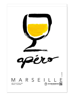 les beaux jours arrivent, l'art et l'apéro sont mis à l'honneur dans cette nouvelle série d'illustrations, 100% Marseille .